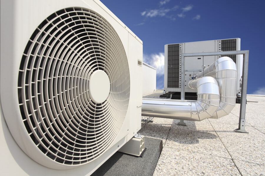 Industrial rooftop HVAC equipment